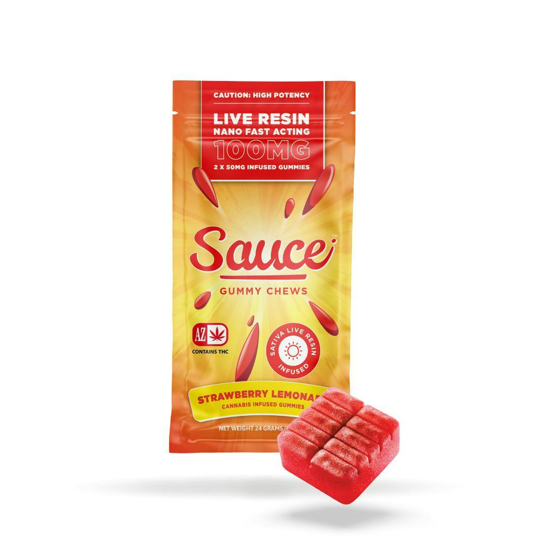 Sauce. - Sauce | Gummy Chews | Strawberry Lemonade | Live Resin Gummies | 100mg - 1