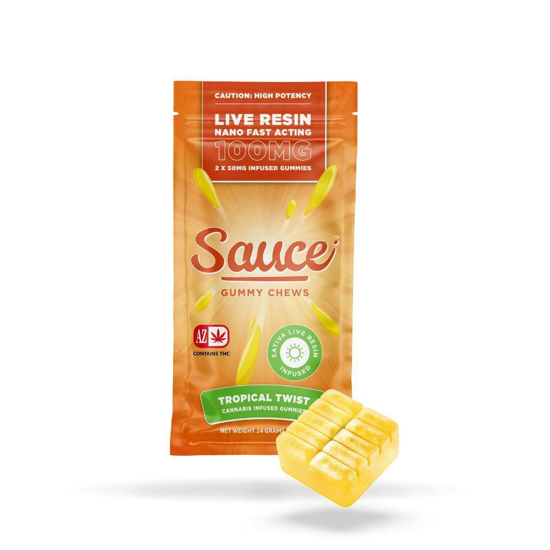 Sauce. - Sauce | Gummy Chews | Tropical Twist | Live Resin Gummies | 100mg - 1