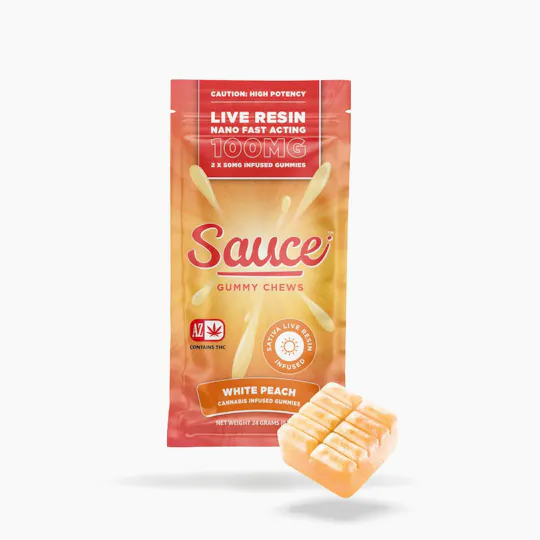 Sauce. - Sauce | Gummy Chews | White Peach | Live Resin Gummies | 100mg - 1