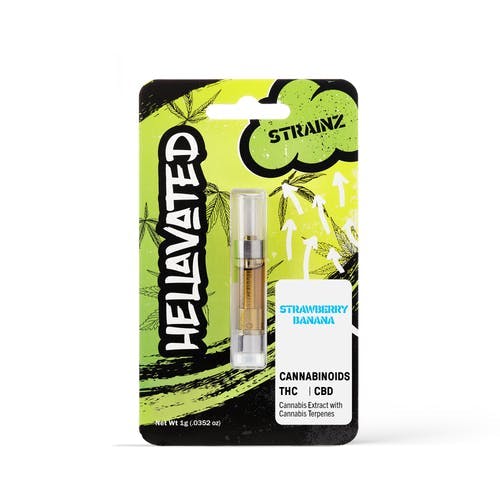 Hellavated - Strawberry Banana Strainz Cartridge 1g - 1