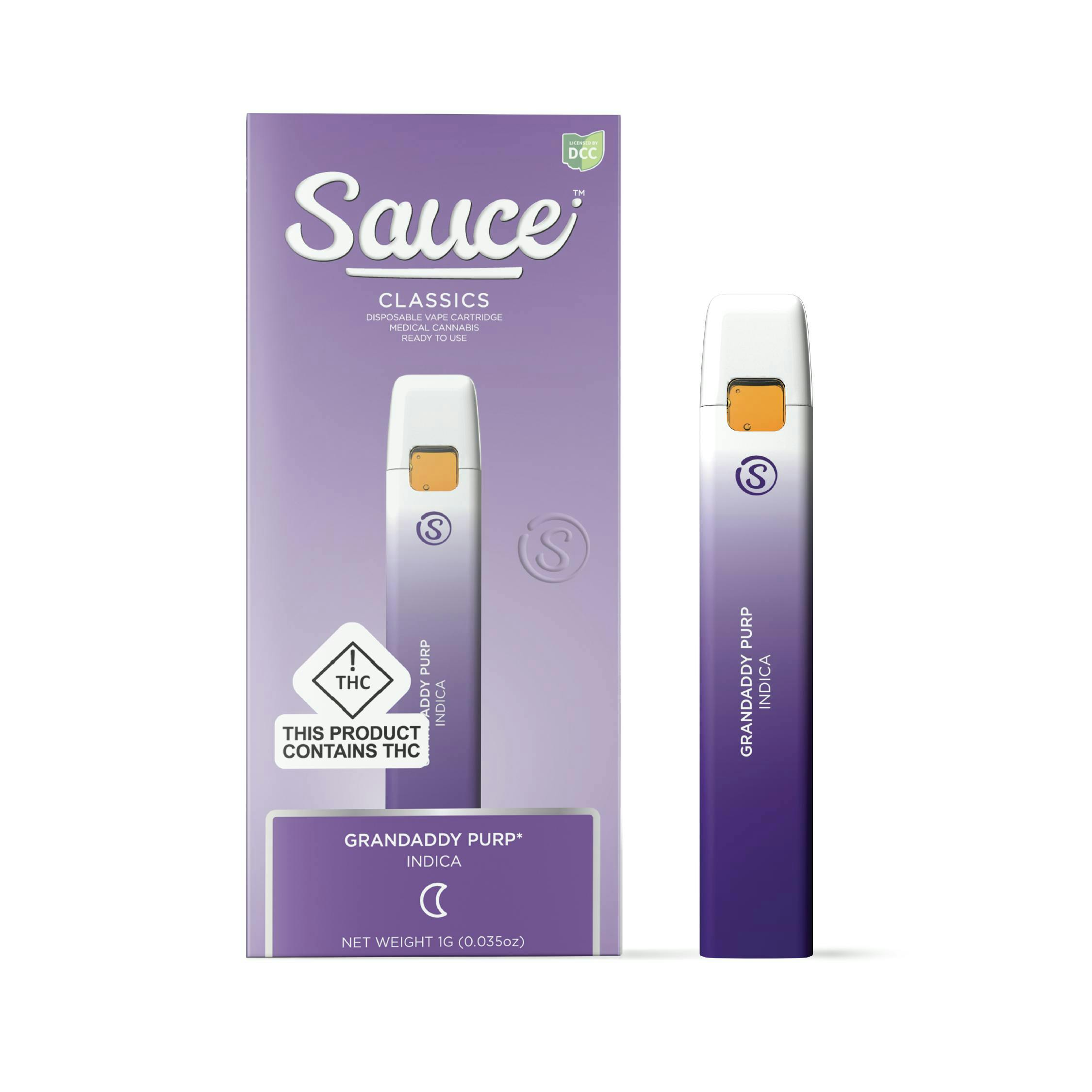 Sauce. - Sauce | Classics | Grandaddy Purp | Disposable | 1g - 1