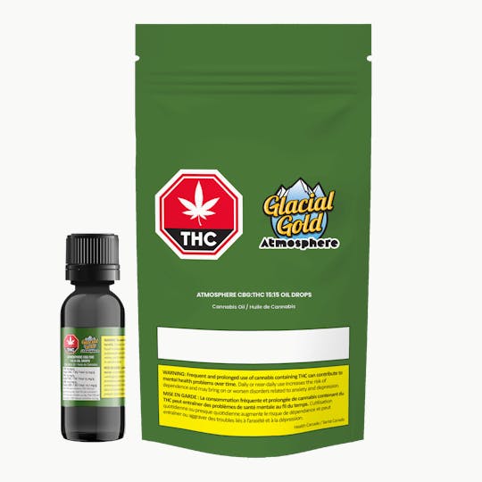 Glacial Gold - Atmosphere CBG:THC 15:15 Oil Drops - 1