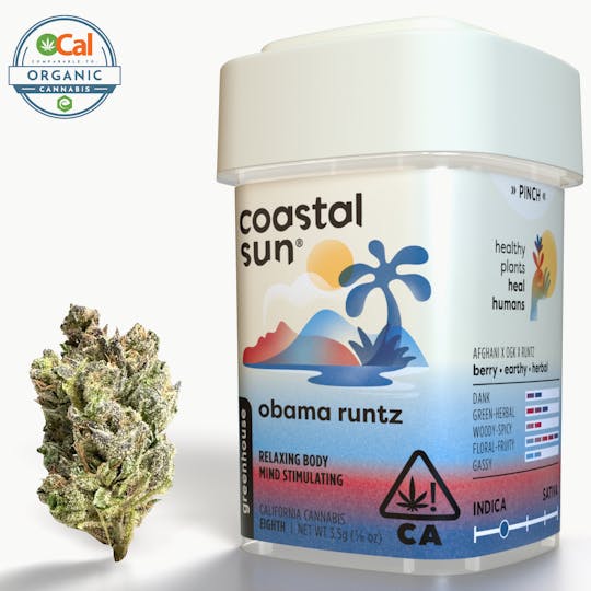 Coastal Sun - Obama Runtz Greenhouse Flower 3.5g - 1