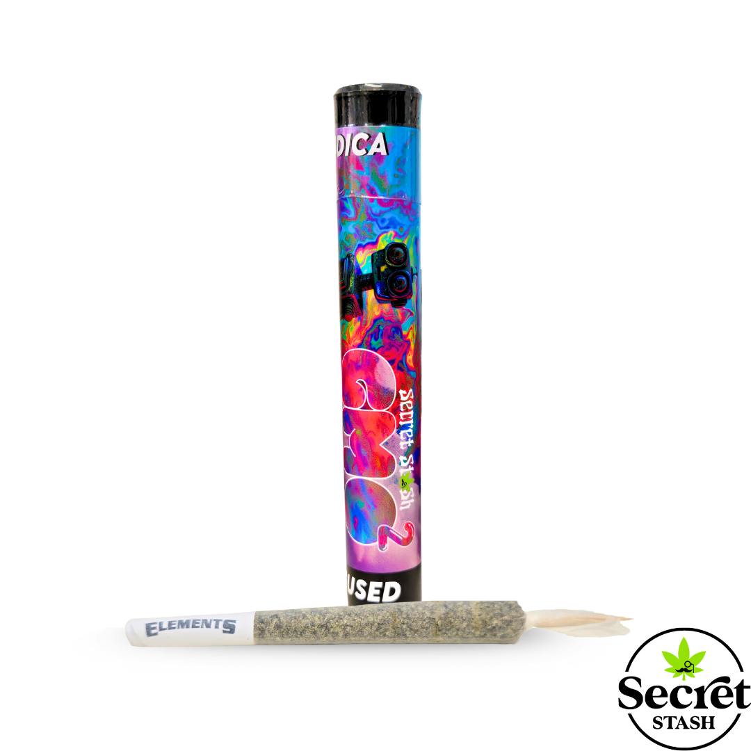 Secret Stash - Secret Stash | Infused Donut Pre Roll | GMO x GMO | 1.2g - 1