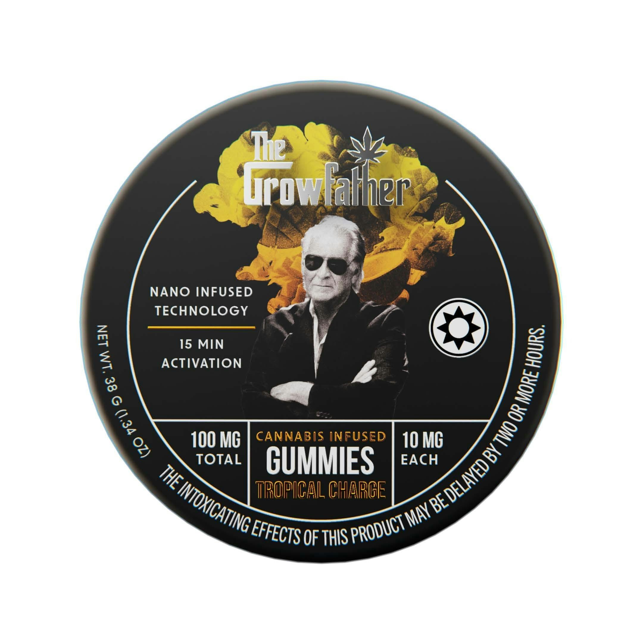 The Growfather - The Growfather Tropical Charge [THC:CBG] 100mg Fast Acting Gummies - 1