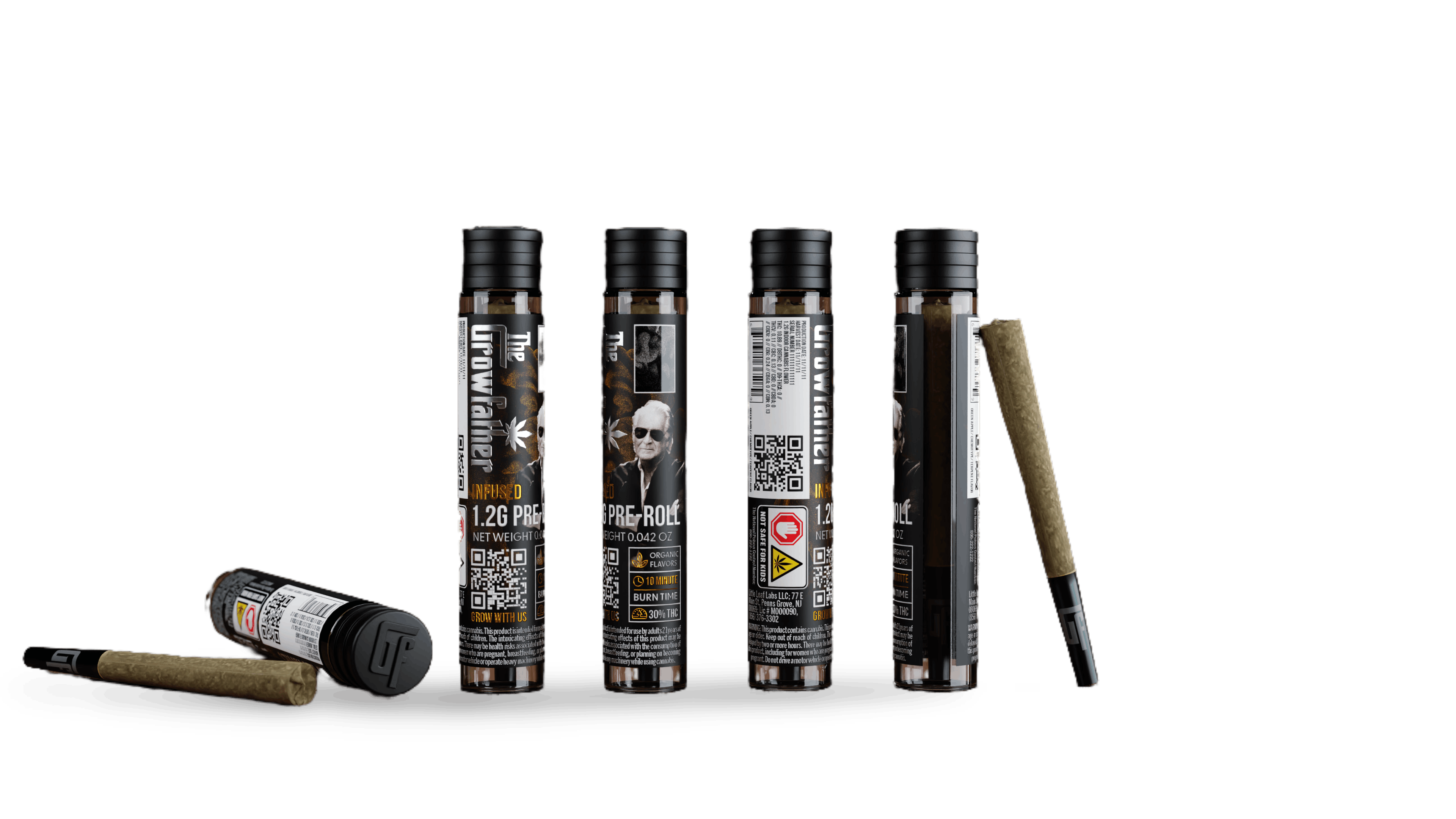 The Growfather - 1.2G XL Grandaddy Purp Berry Moonrock Infused Preroll - Indica - 1