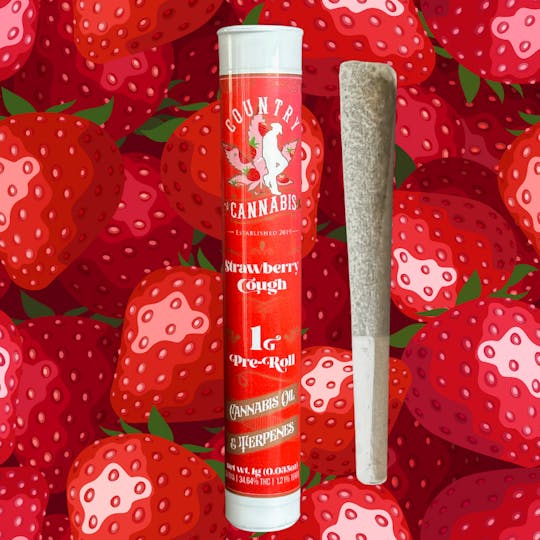 Country Cannabis - Strawberry Cough | Infused Pre-Roll | 1G - 1