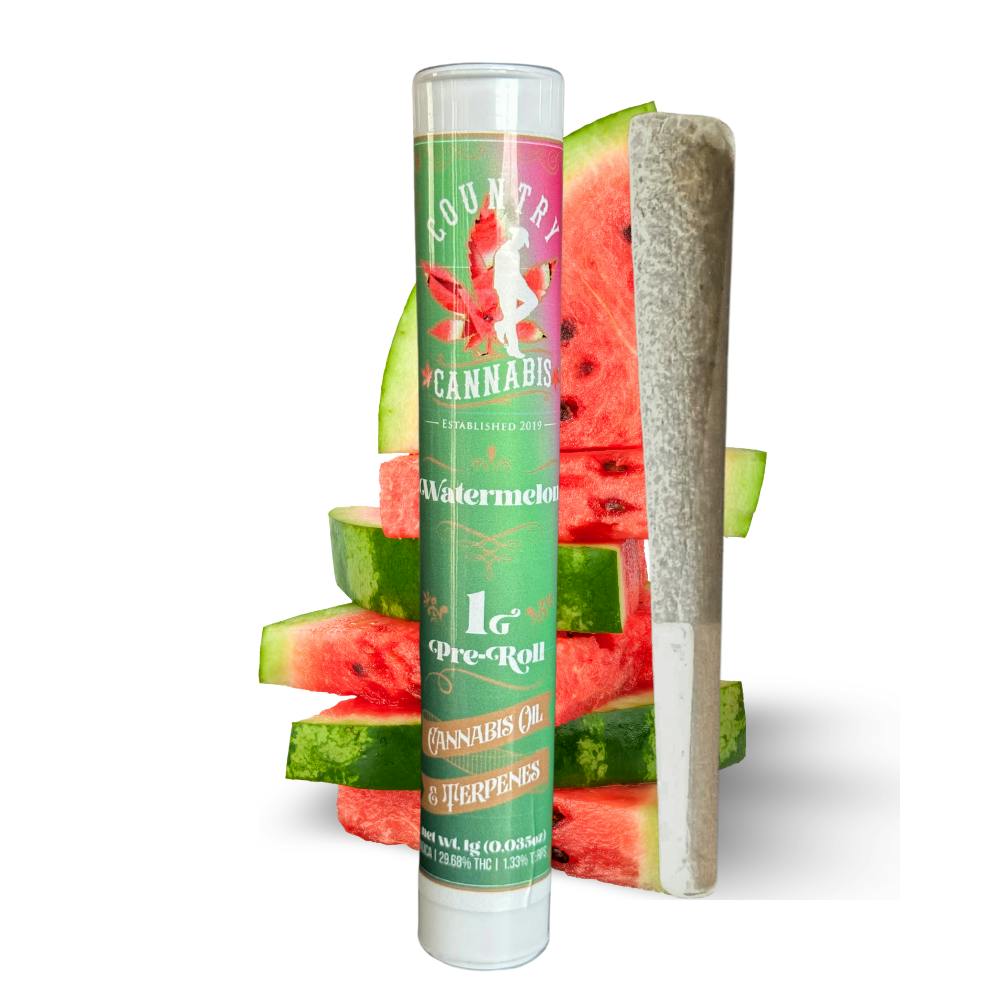 Country Cannabis - Watermelon | Infused Pre-Roll | 1G - 1