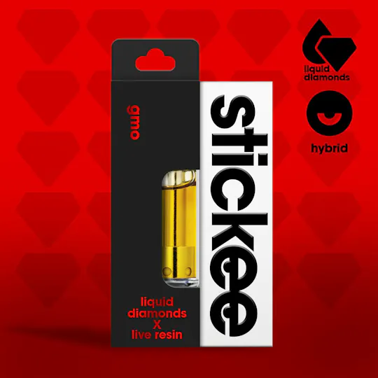 Stickee - STICKEE | GMO | Diamonds + Live Resin Cartridge | 1G - 1