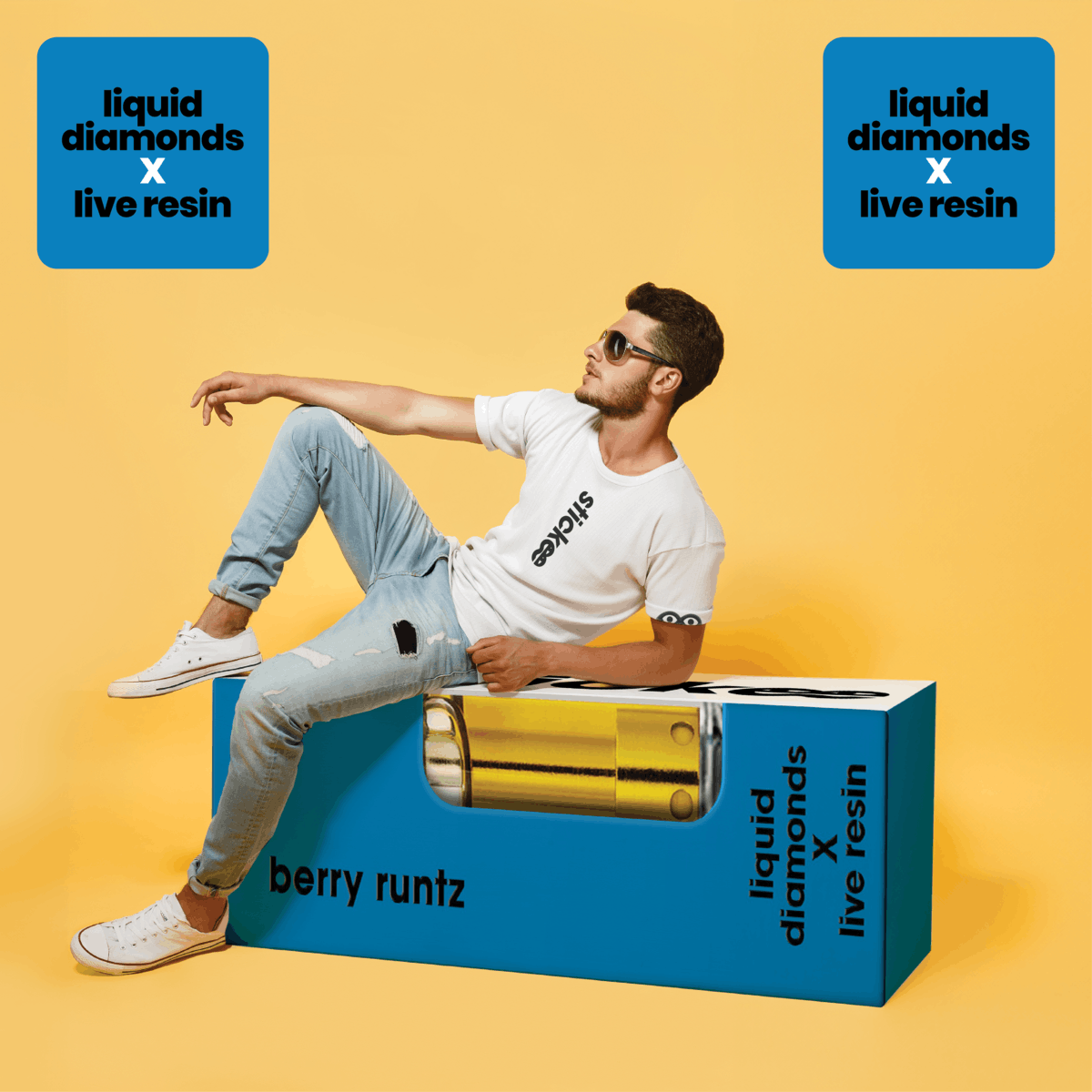 Stickee - STICKEE | Berry Runtz | 1G | Liquid Diamonds + Live Resin 510 Vape Cart - 1