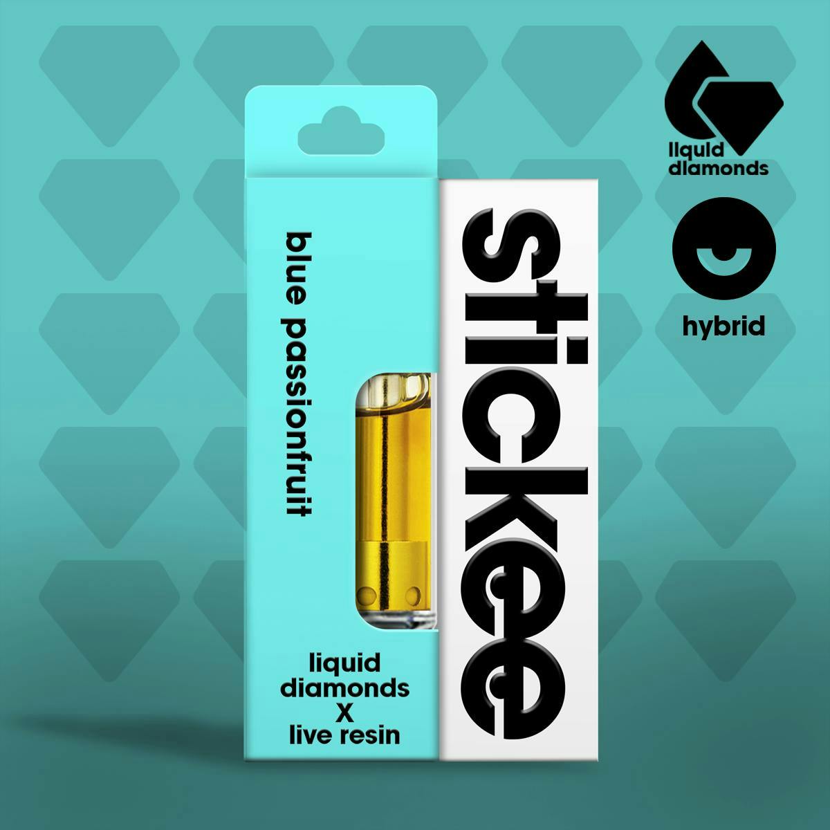 Stickee - STICKEE | Blue Passionfruit | Diamonds + Live Resin Cartridge | 1G - 1