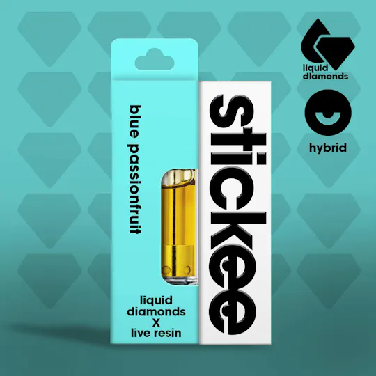 Stickee - STICKEE | Blue Passionfruit | Diamonds + Live Resin Cartridge | 1G - 1
