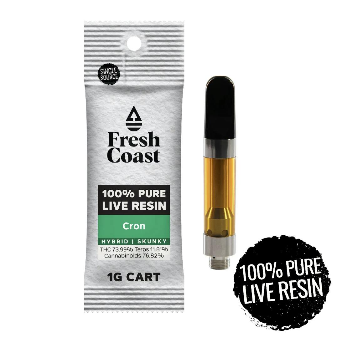 Fresh Coast - Cron | 100% Pure Live Resin 1G Cart | Hybrid - 1