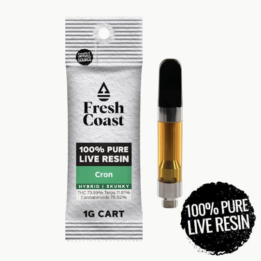 Fresh Coast - Cron | 100% Pure Live Resin 1G Cart | Hybrid - 1