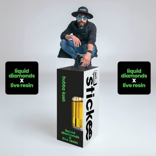 Stickee - STICKEE | Bubba Kush | 1G | Liquid Diamonds + Live Resin 510 Vape Cart - 1
