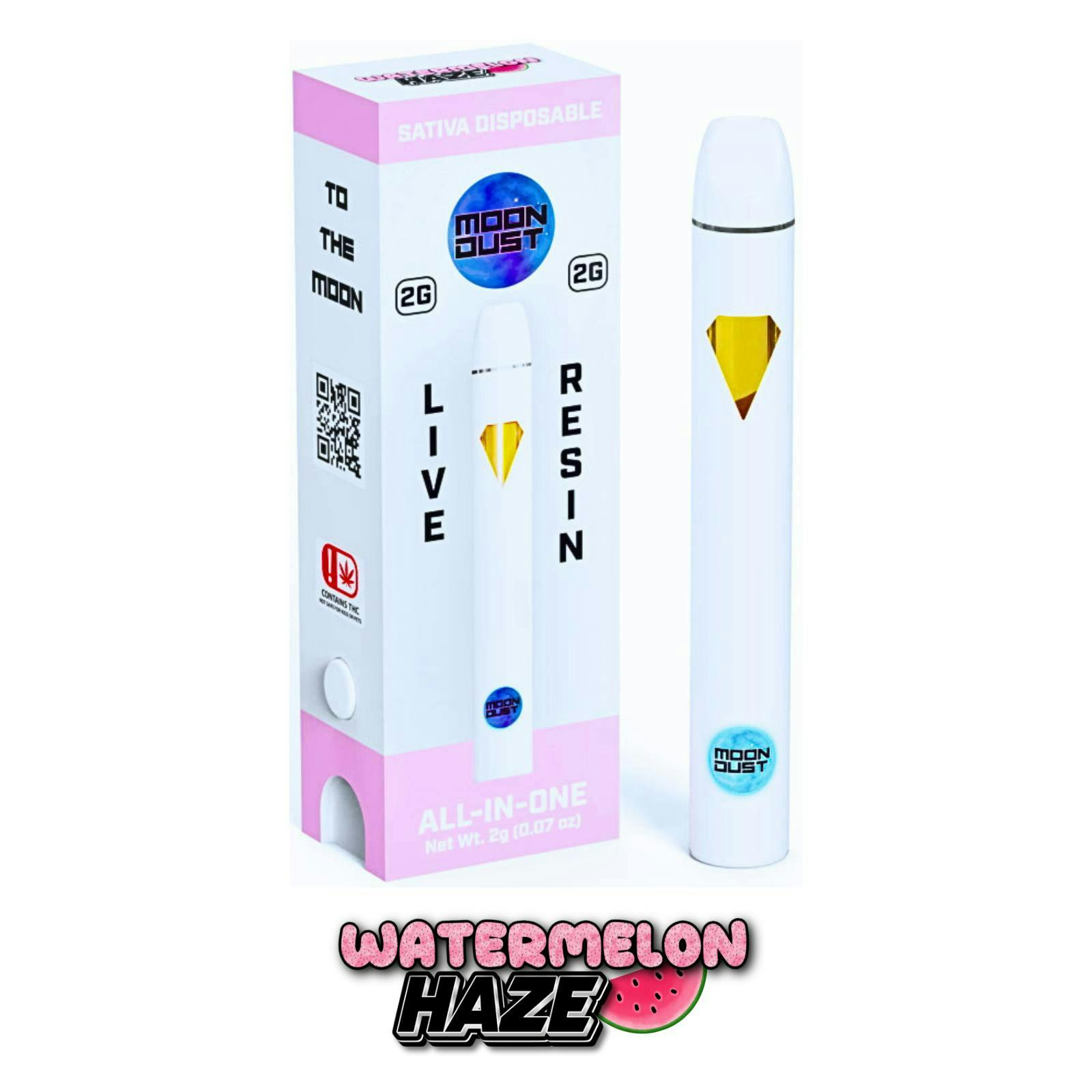 MOON DUST - Moon Dust | Watermelon Haze | Live Resin Disposable | 2g - 1