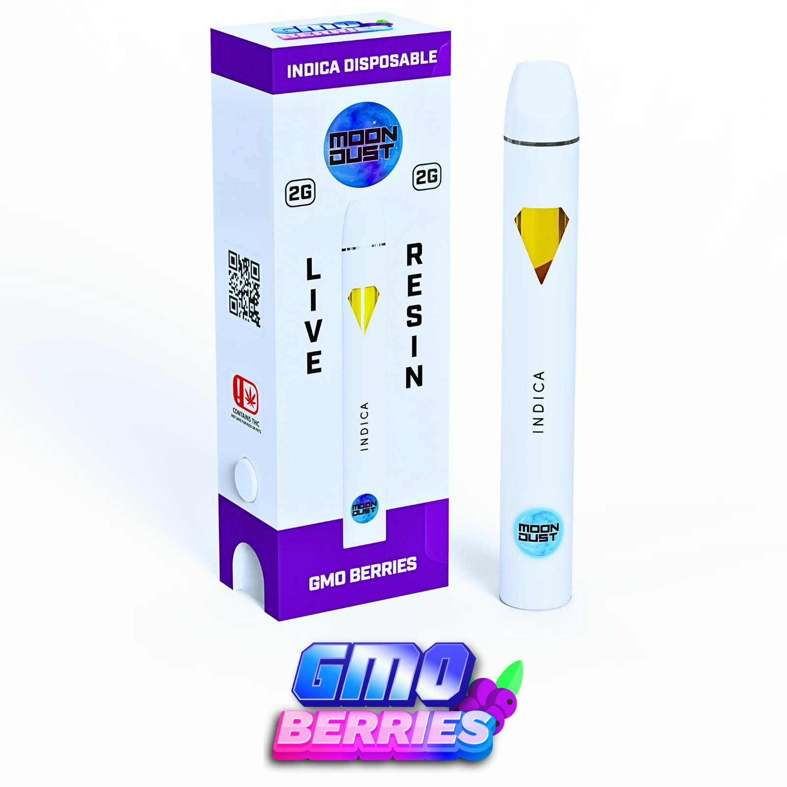 MOON DUST - Moon Dust | GMO Berries | Live Resin Disposable | 2g - 1