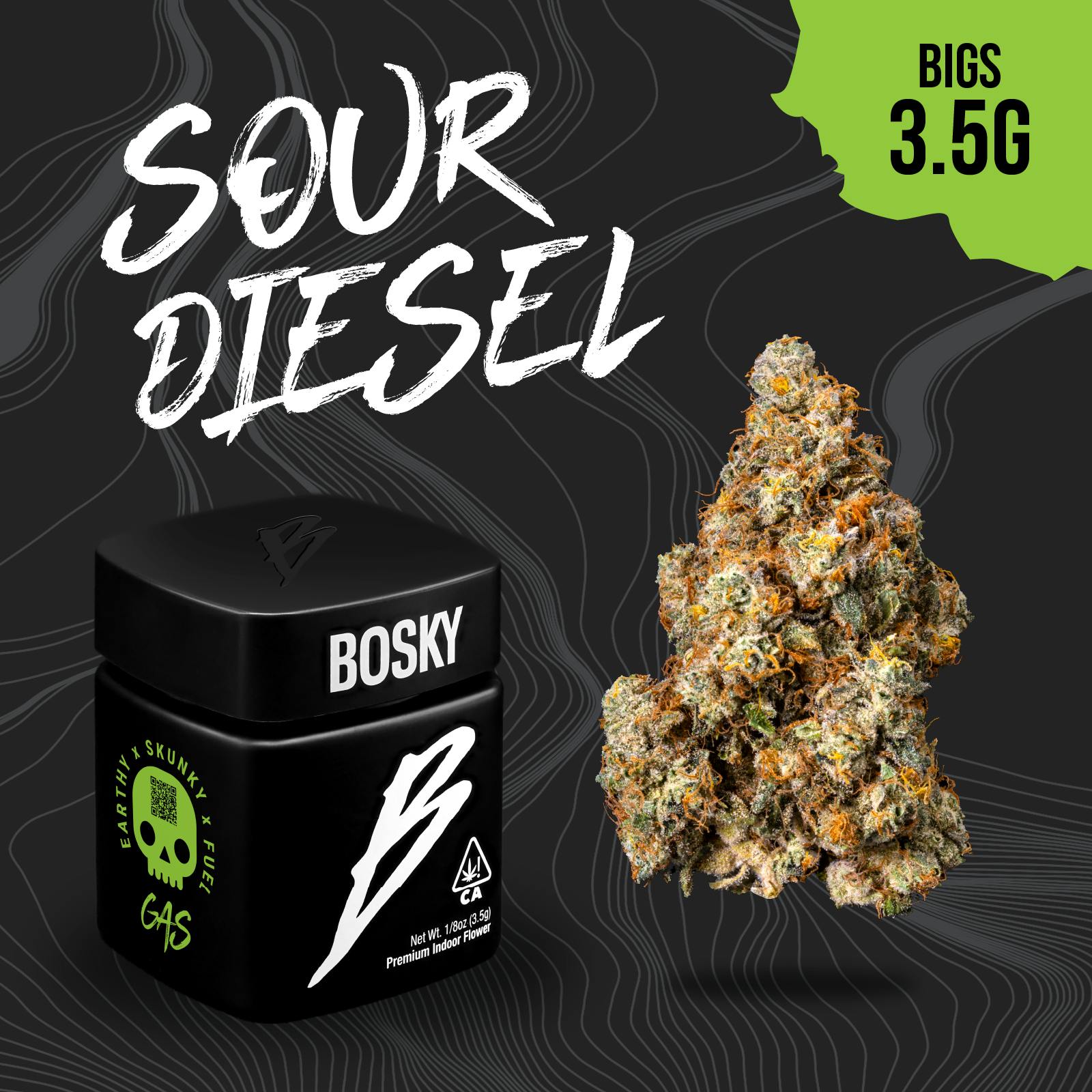 Bosky Genetics - BOSKY | Sour Diesel | Big Buds | Gas | 3.5g - 1