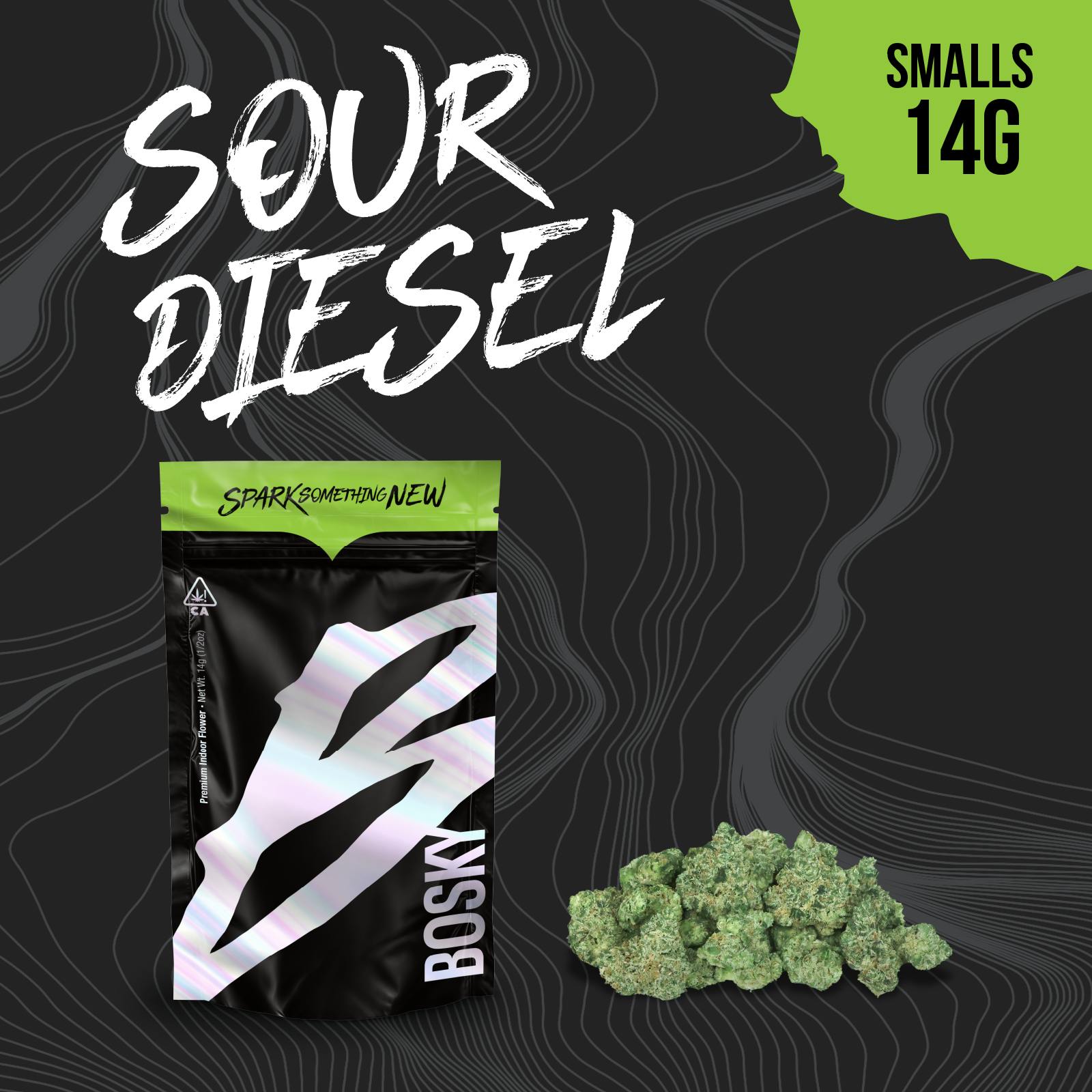 Bosky Genetics - BOSKY | Sour Diesel | Small Buds | Gas | 14g - 1