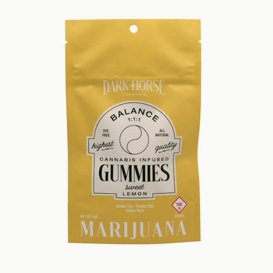 Dark Horse Cannabis - Sweet Lemon | 200mg 1:1:1 THC:CBD:THCv Gummies - 1