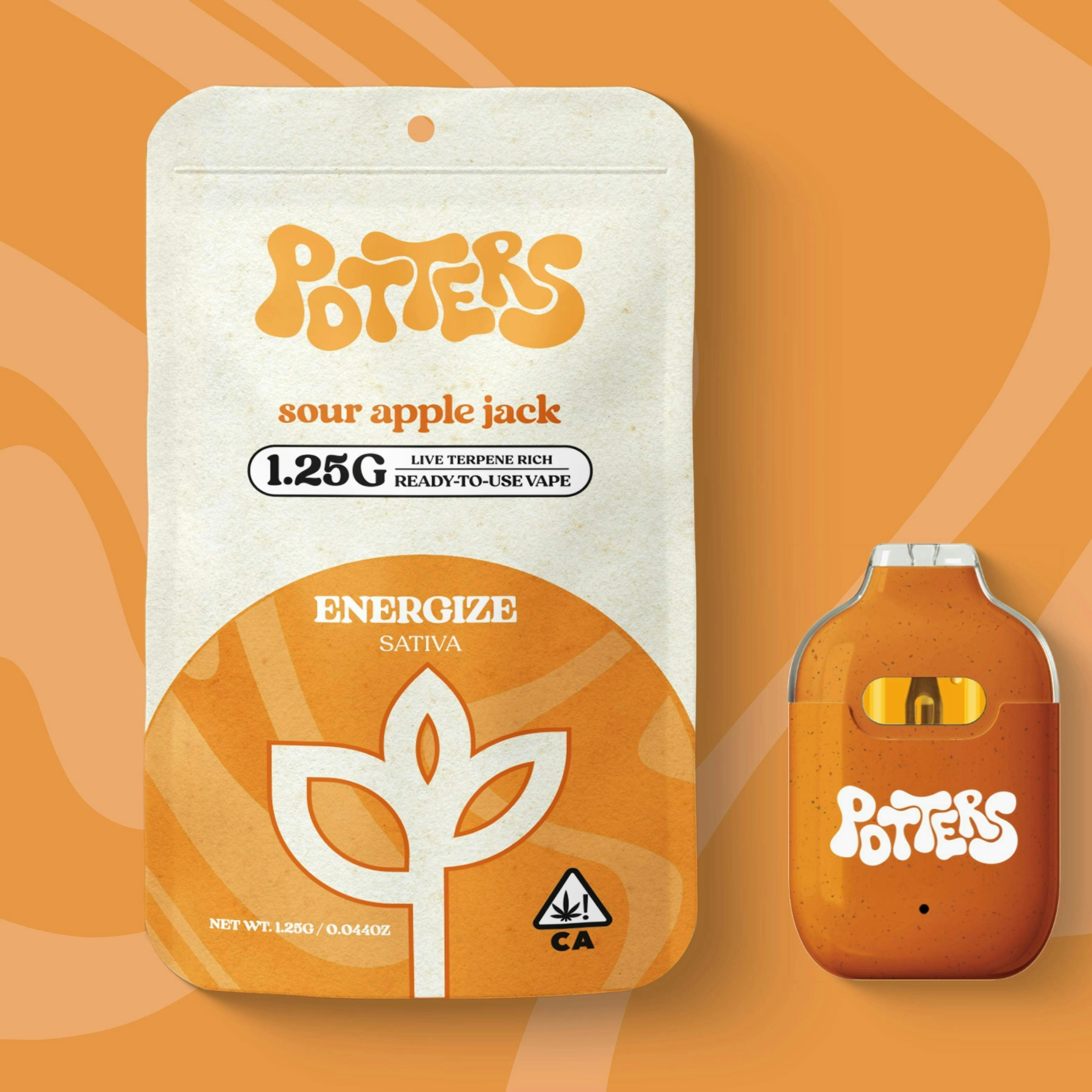 Potters - Sour Apple Jack | Live Resin Disposable | 1.25g - 1