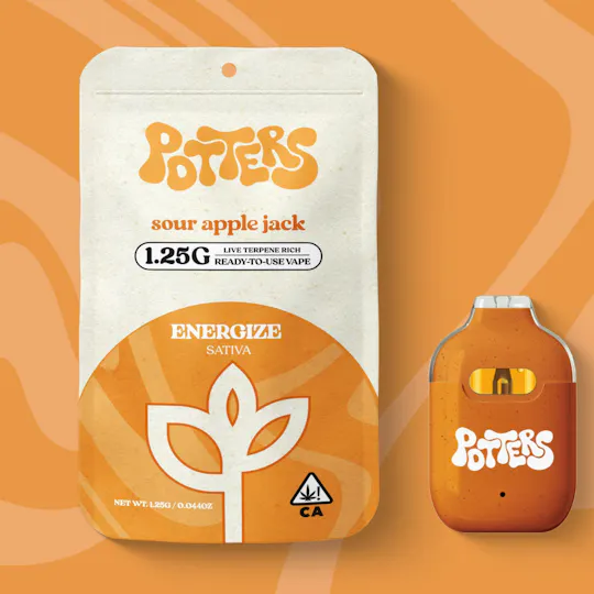 Potters - Sour Apple Jack | Live Resin Disposable | 1.25g - 1