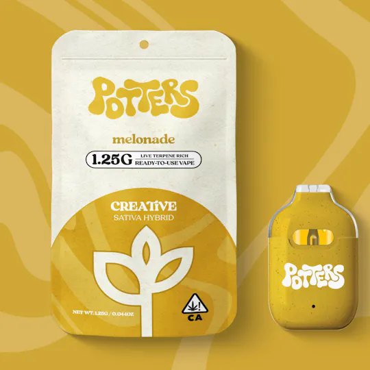 Potters - Melonade | Live Resin Disposable | 1.25g - 1