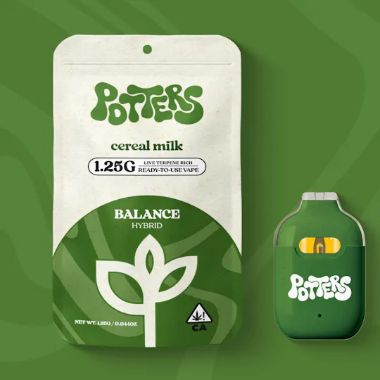 Potters - Cereal Milk | Live Resin Disposable | 1.25g - 1