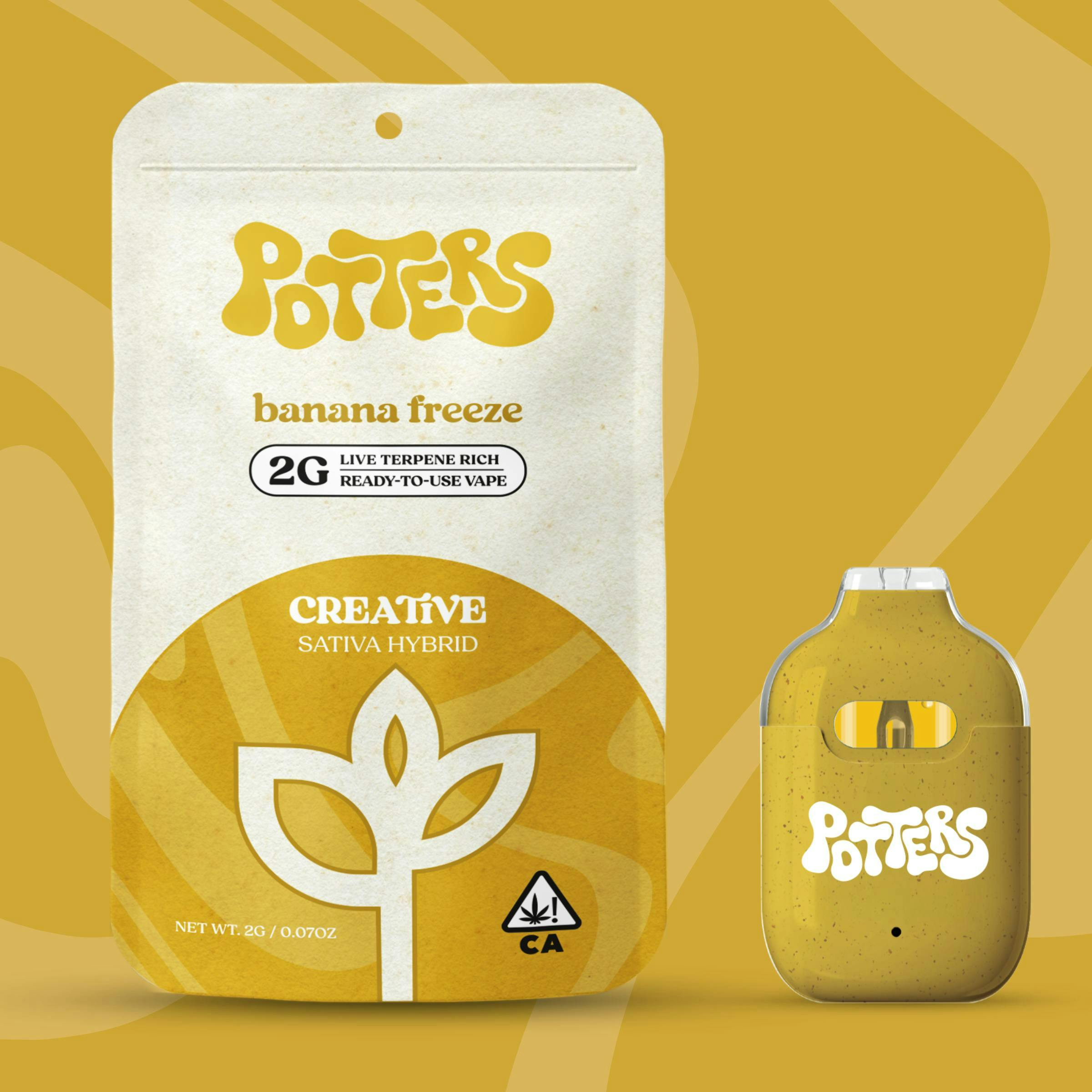 Potters - Banana Freeze | Live Resin Disposable | 2g - 1