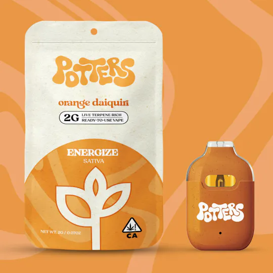 Potters - Orange Daiquiri | Live Resin Disposable | 2g - 1