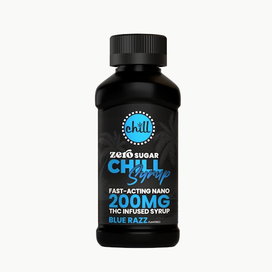 Chill Medicated - Blue Razz | ZERO Sugar 200mg THC Syrup | Chill Medicated | REC - 1