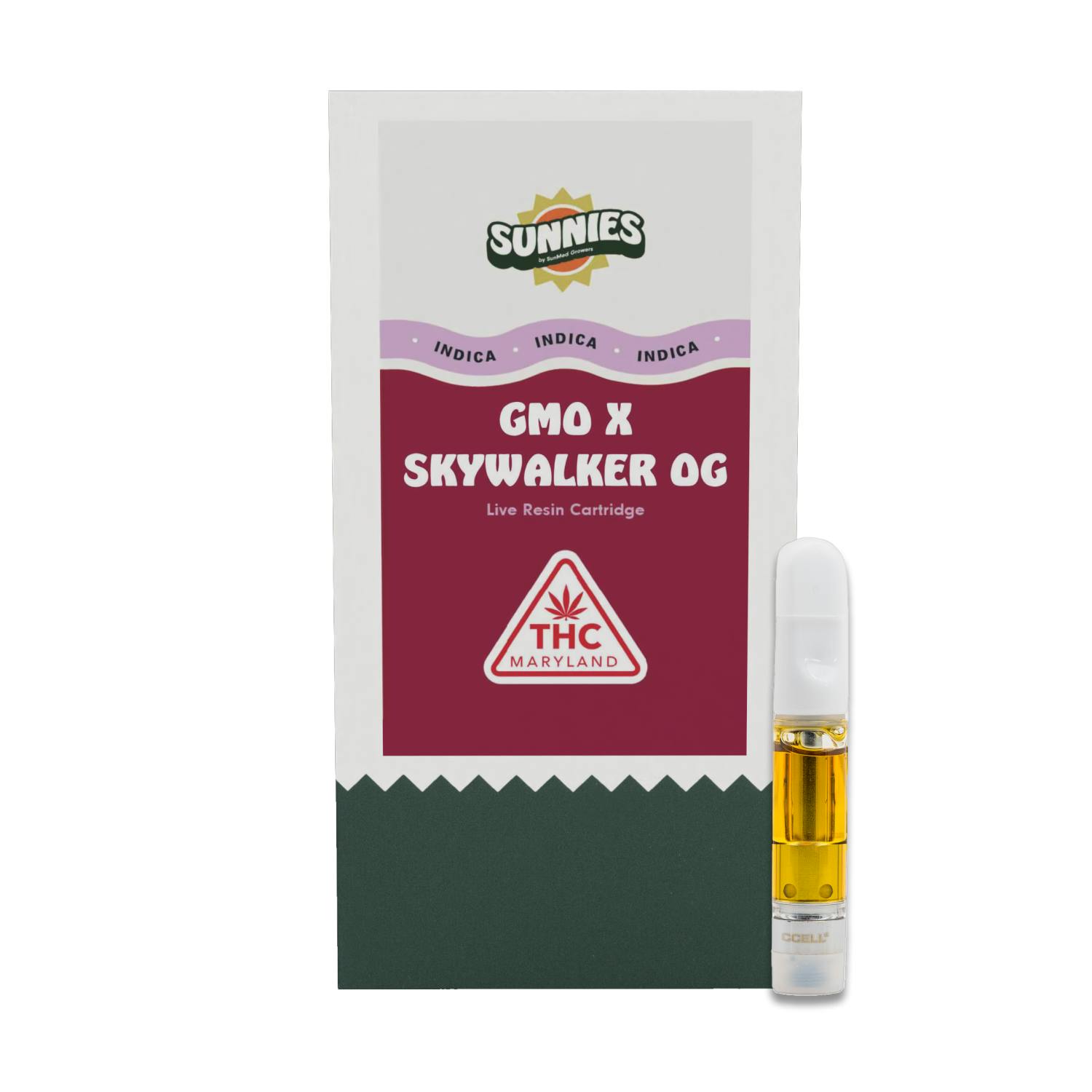 SunMed Growers - GMO x Skywalker OG Live Resin Cartridge 0.5g - 1