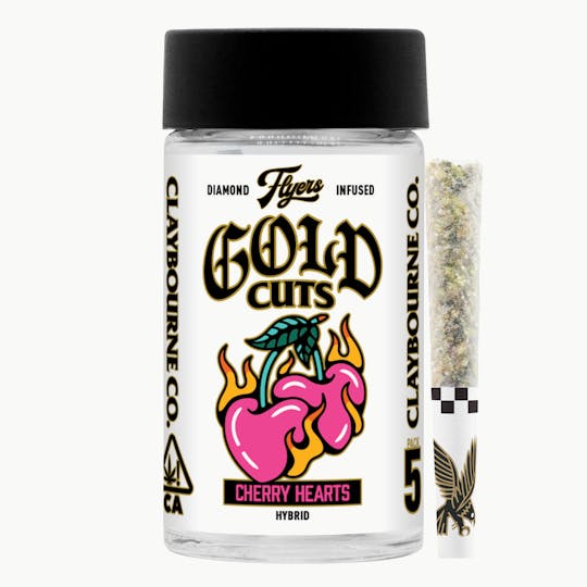Claybourne Co. - Cherry Hearts (2.5g) - Diamond Infused Flyers - 1
