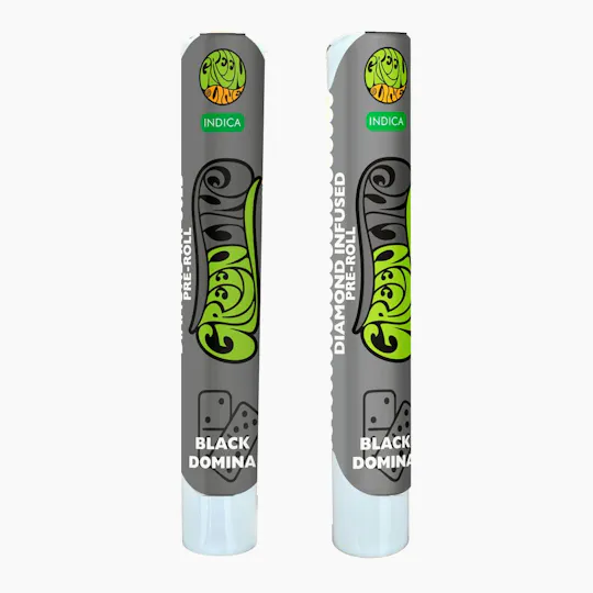 Greenline - Black Domina - Diamond Infused - Indoor Flower Pre-Roll - Indica - 1g - 1