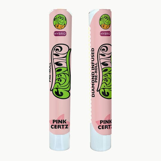 Greenline - Pink Certz - Diamond Infused - Indoor Flower Pre-Roll - Hybrid - 1g - 1