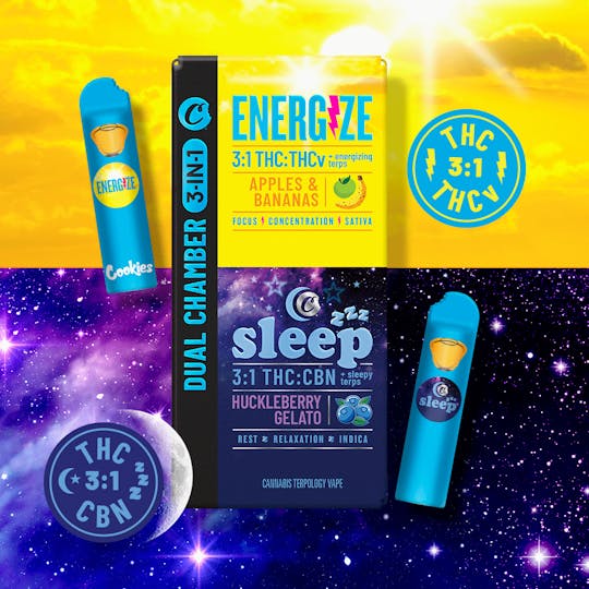 Cookies - Cookies - 1G Energize/Sleep Dual Chamber Terpology Vape - 1