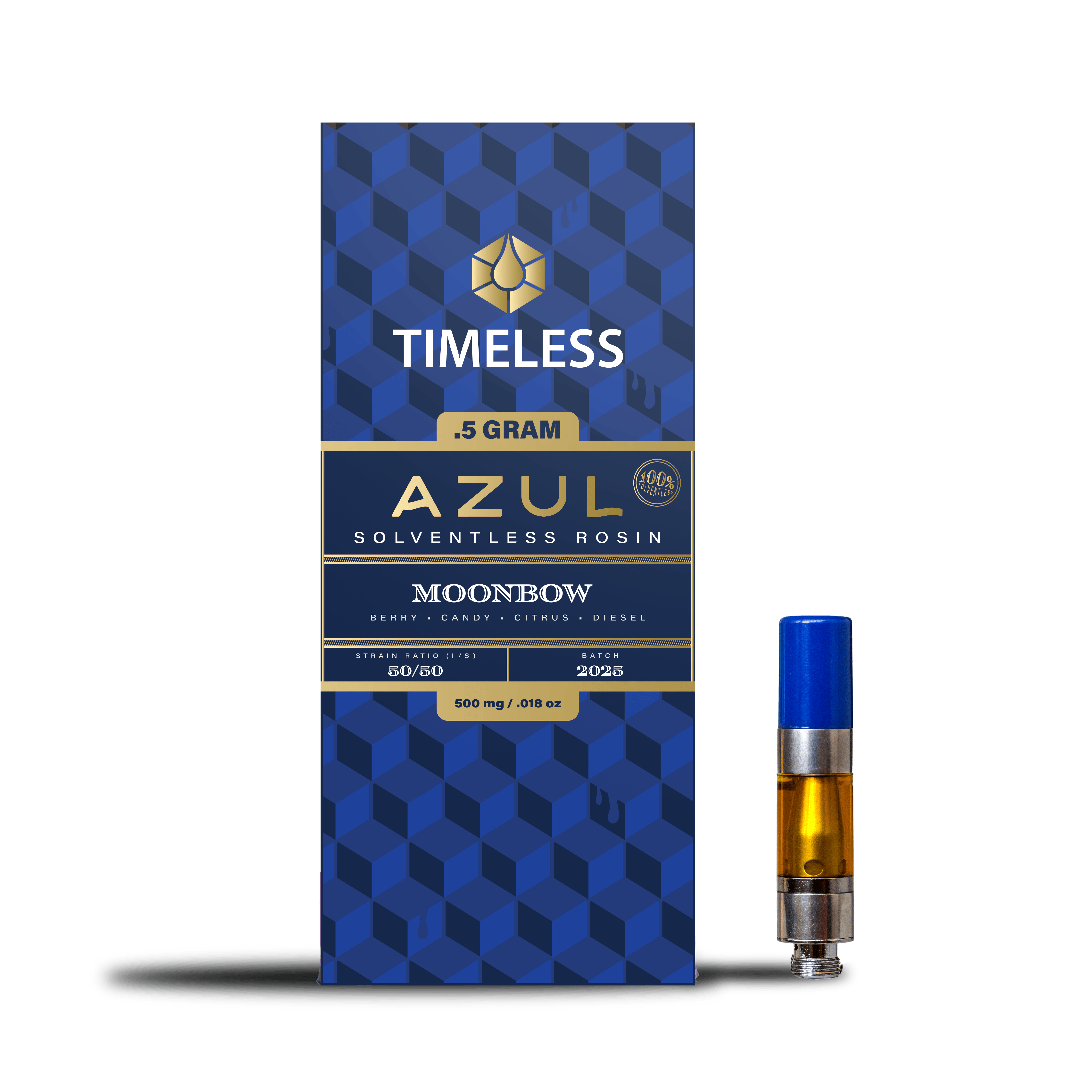 Timeless Vapes - Moonbow | AZUL Live Rosin Cartridge | 0.5g - 1