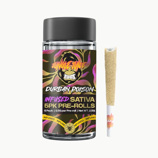 Jungle Juice - Jungle Juice - Durban Poison - 5 pk (0.5g) Tarantula Pre-Rolls - 1
