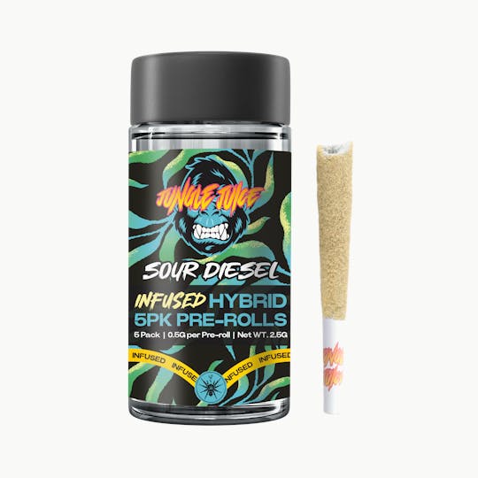 Jungle Juice - Jungle Juice - Sour Diesel - 5 pk (0.5g) Tarantula Pre-Rolls - 1