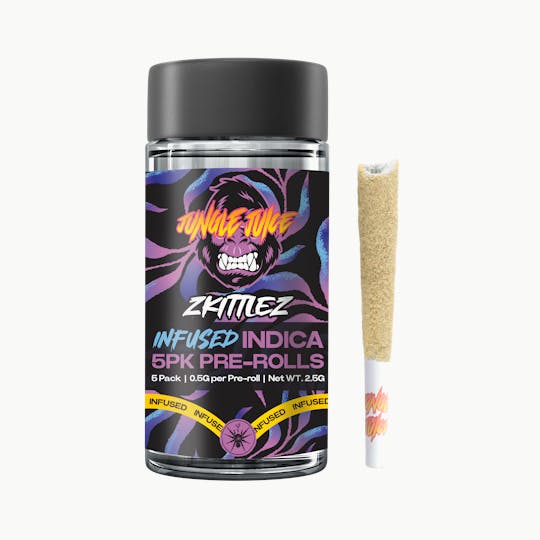 Jungle Juice - Jungle Juice - Zkittlez - 5 pk (0.5g) Tarantula Pre-Rolls - 1
