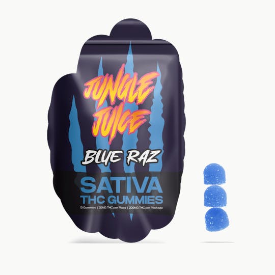 Jungle Juice - Juice Juice - Blue Raz Gummies - 200mg - 1
