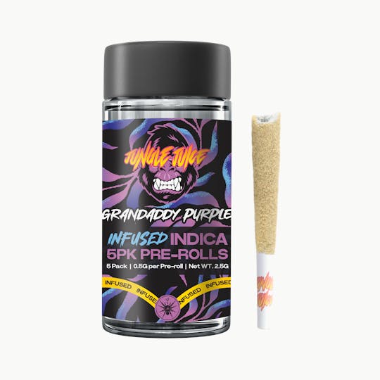 Jungle Juice - Jungle Juice - Grandaddy Purple - 5 pk (0.5g) Tarantula Pre-Rolls - 1