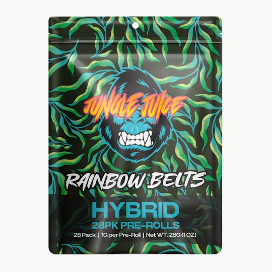 Jungle Juice - Jungle Juice - Rainbow Belts - 28 pack - 1g Pre-Roll - 1