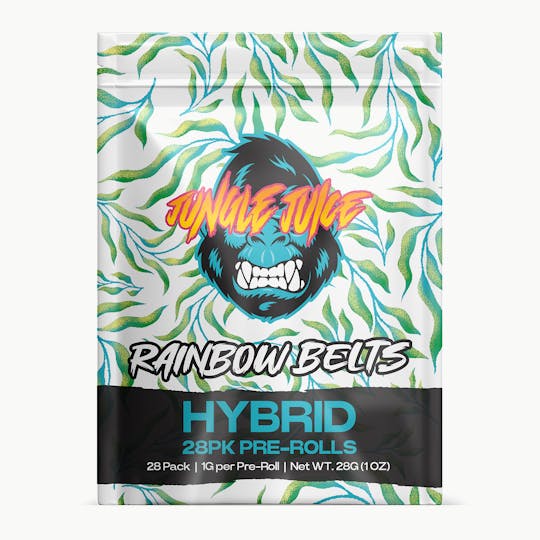 Jungle Juice - Jungle Juice - Rainbow Belts - 28 pack - 1g Pre-Roll - 1