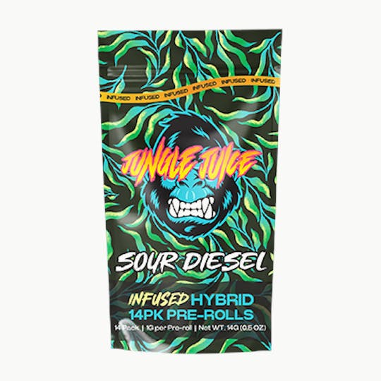 Jungle Juice - Jungle Juice - Sour Diesel - 14 pk (1g) Infused Pre-Rolls - 1