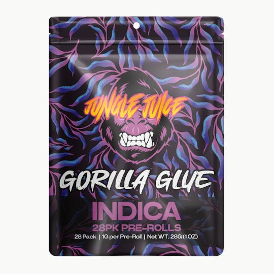 Jungle Juice - Jungle Juice - Gorilla Glue - 28 pack - 1g Pre-Roll - 1