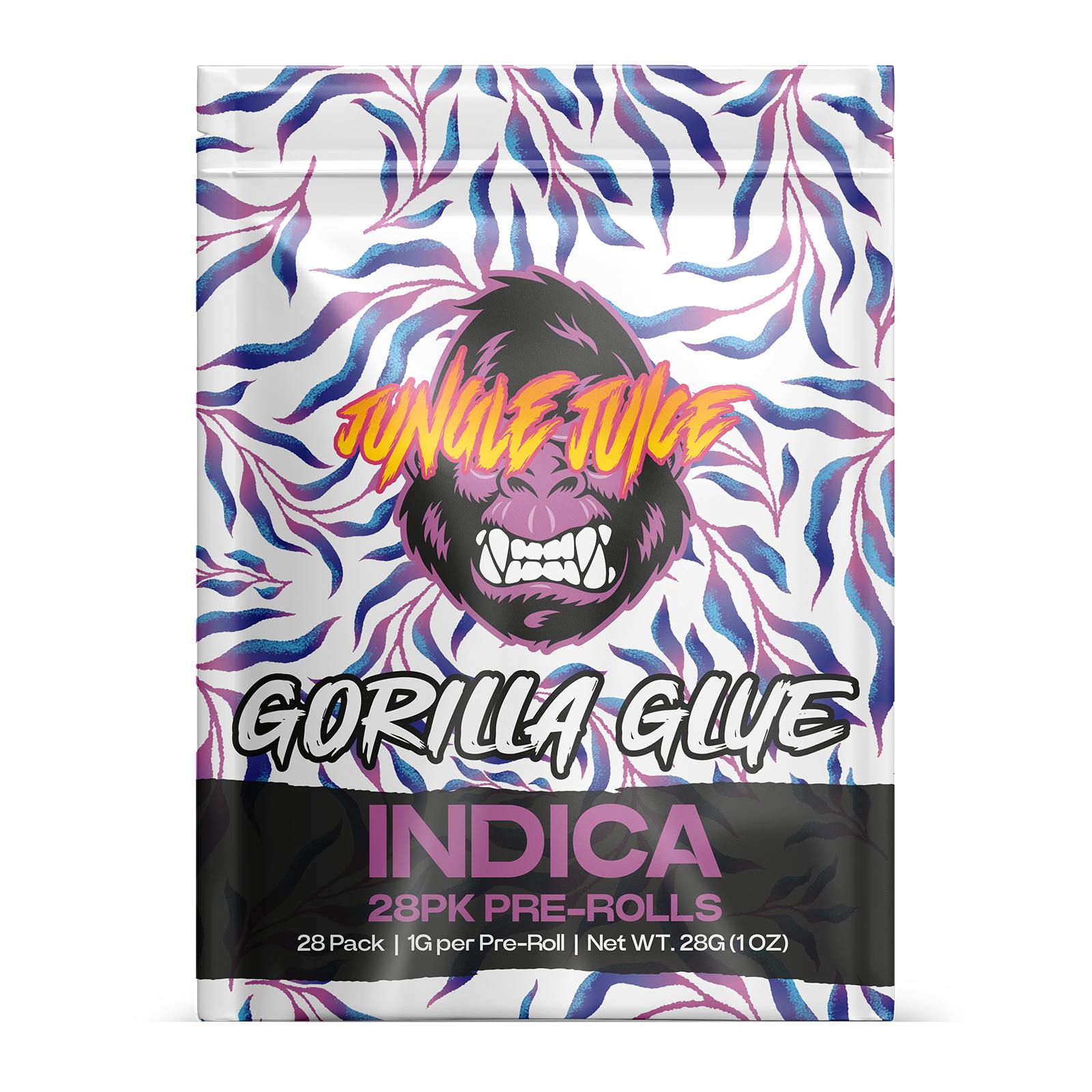 Jungle Juice - Jungle Juice - Gorilla Glue - 28 pack - 1g Pre-Roll - 1