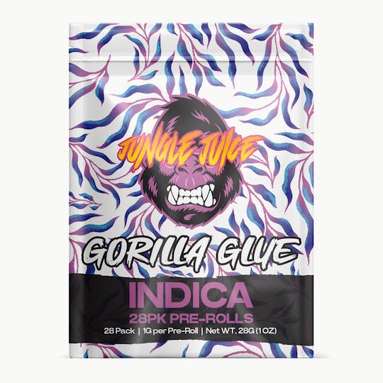 Jungle Juice - Jungle Juice - Gorilla Glue - 28 pack - 1g Pre-Roll - 1