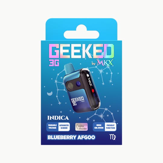 MKX Oil Co - Geeked 3G Disposable by MKX | Blueberry Afgoo - 1
