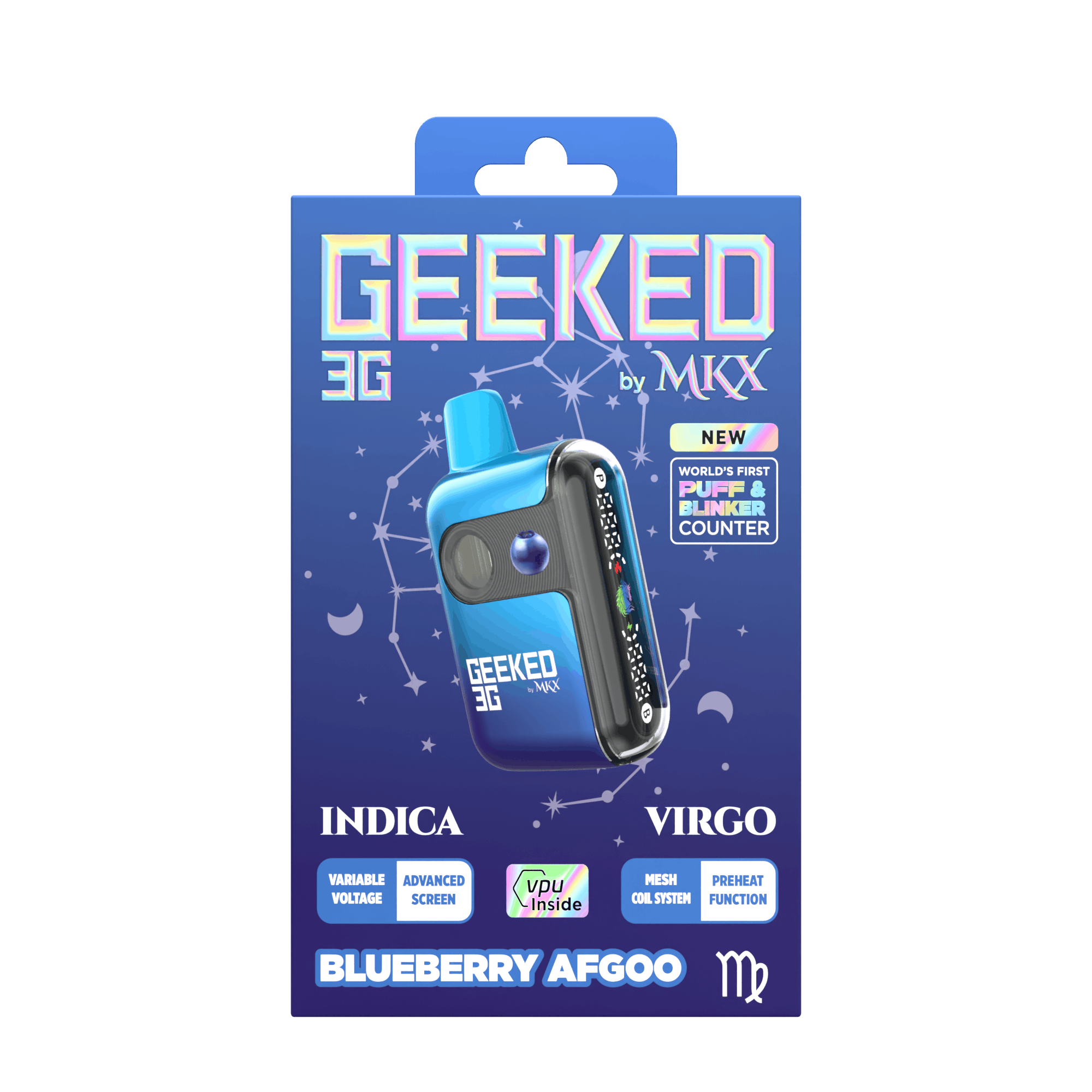 MKX Oil Co - Geeked 3G Disposable by MKX | Blueberry Afgoo - 1